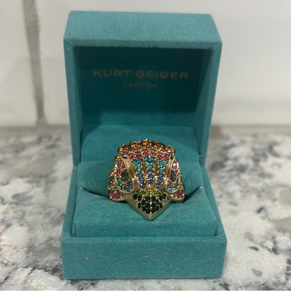 Kurt Geiger Vibrant Gemstone Owl Ring